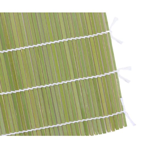 HTB Bamboo Sushi Rolling Mat, 24x24cm, Antibacterial, Wide Mouth, for Sushi Rolls, Ehomaki, Setsubun, and other Setsubun Specials. Green Bamboo Rollin
