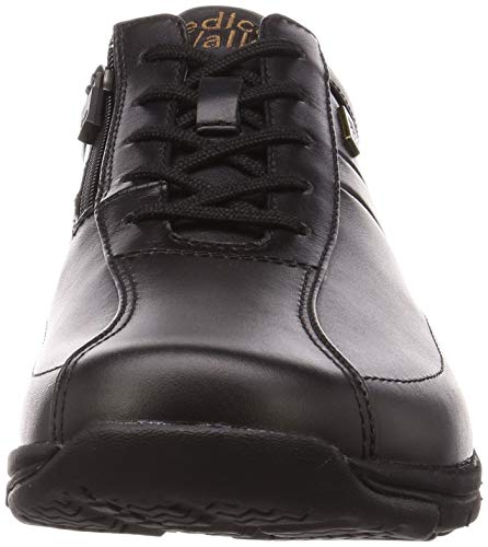 ASAHI Medical Walk MF Men's Leather Walking Shoes with Zipper, Black, Size 26 Cm, 4E