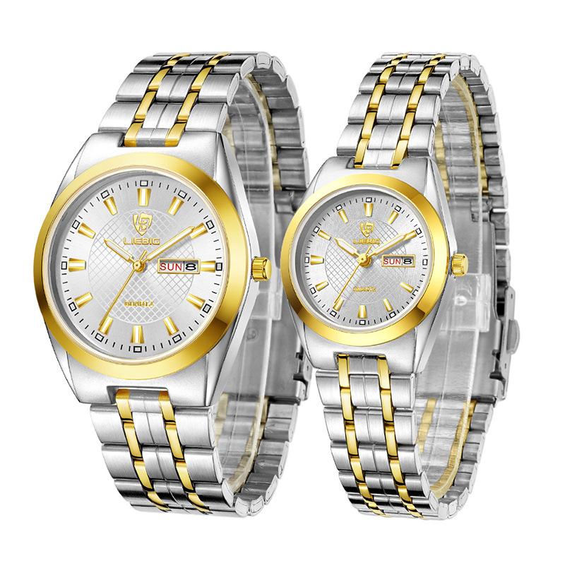 LIEBIG L1020 Nieuw Modeontwerp Dameshorloge Kalender Lichtgevende Wijzers Reloj Montre Horloge voor Mannen Waterdicht Luxe Koppelhorloges