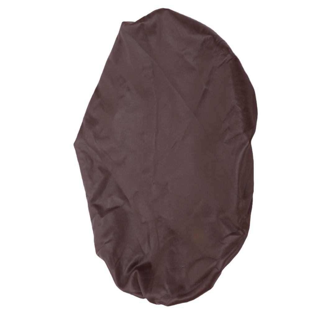 Bar Stool Round Cover PU Leather Stretch Water Proof Elastic Round Barber Shop Chair Cover Coffee Color