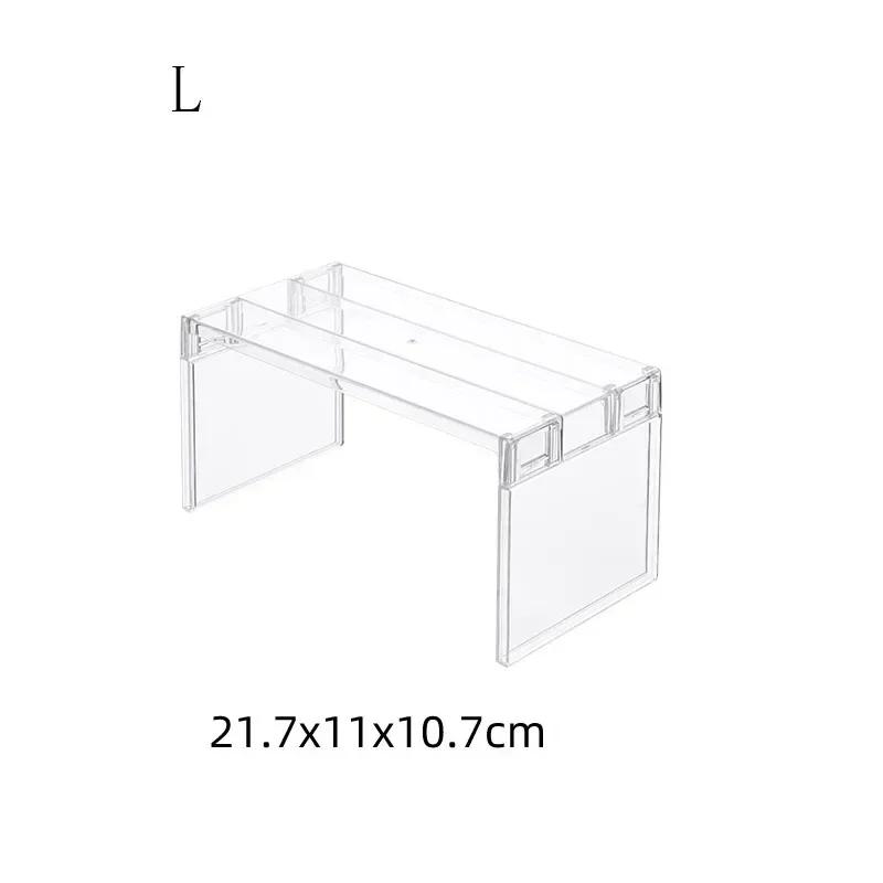 Refrigerator Organizers Storage Rack Fridge Layered Separator Shelves Transparent Desktop Stand Save Space Kitchen Accessories