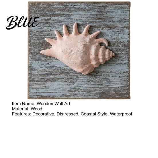 Mediterraner Stil Dekor 3D Muschel/Seestern/Schale Holz Wandkunst Antik Küsten Dekoration Wohnzimmer Akzente Meeresinspiriert für Schlafzimmer