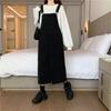 Women's Plus Size Slim Korean Denim Overall Skirt - Age-Defying, Loose, Mid-Length for Spring/Autumn