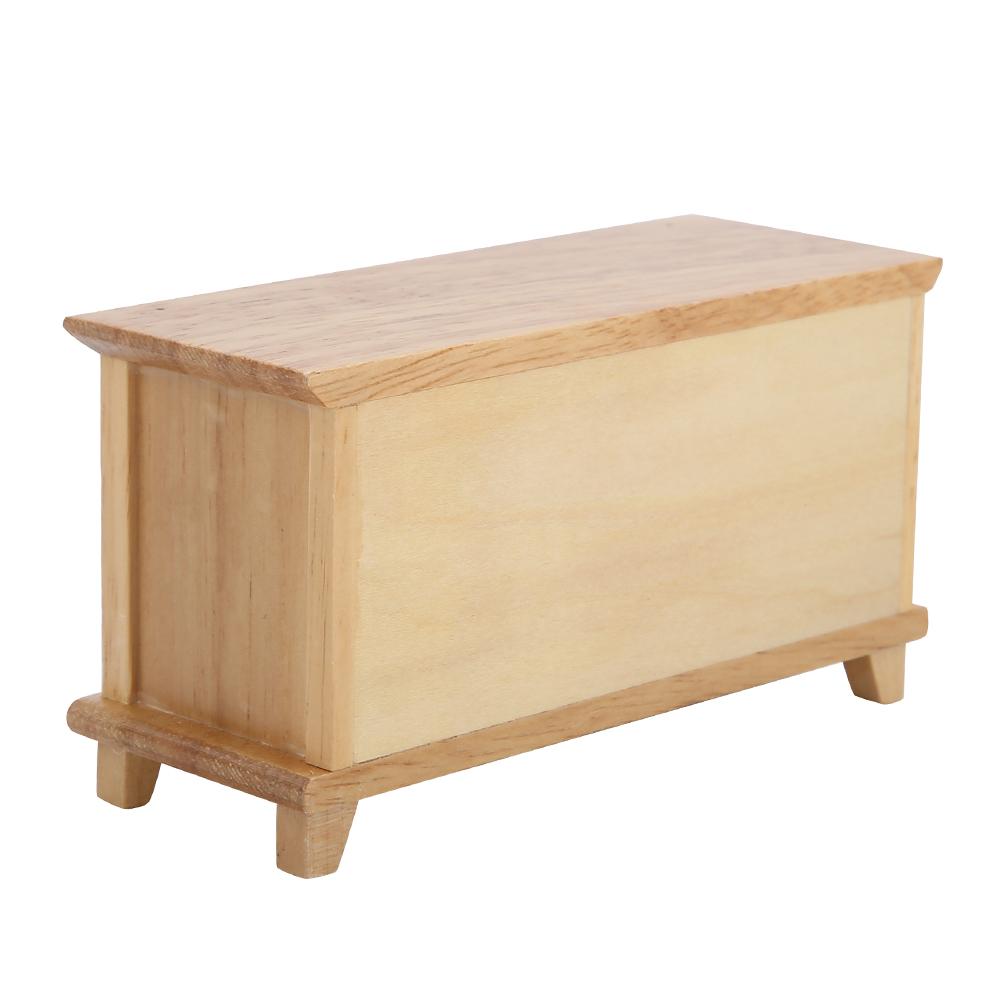 1:Maßstab 1:12 TV-Schrank mit Stauraum Miniatur Möbel aus Holz Kindergeschenk Weiß