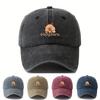 Unisex Capybara Hat Printed Baseball Cap Retro Washed Casual Outdoor Cap