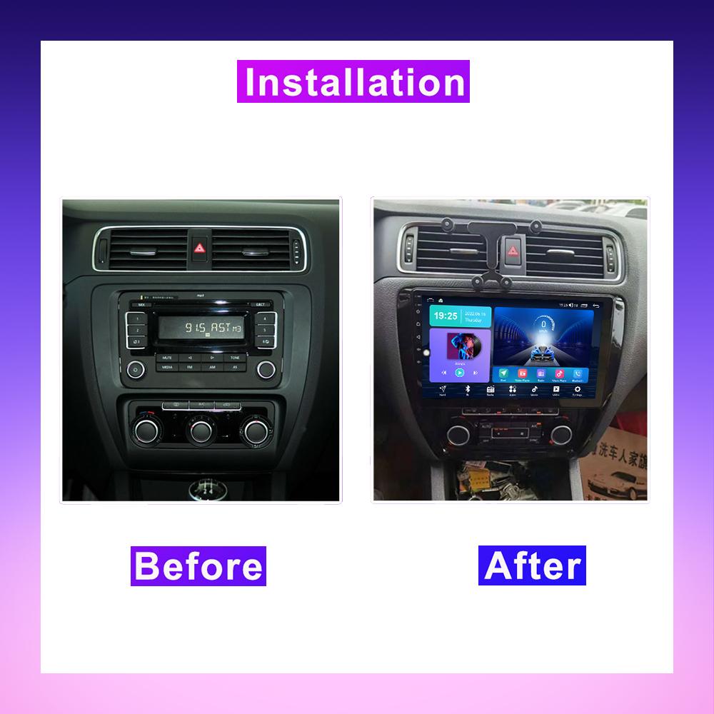 2 DIN Android Car Radio For Volkswagen Jetta 6 2011 - 2018 Multimedia Player Head Unit Stereo GPS Navigation WIFI 1+16GB