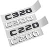FCUI6 ABS Black Chrome Letters 3D Car Trunk Letters Badge For Mercedes Benz C 200 220 300 C200 C220 C300 C320 Logo Sticker Accessories