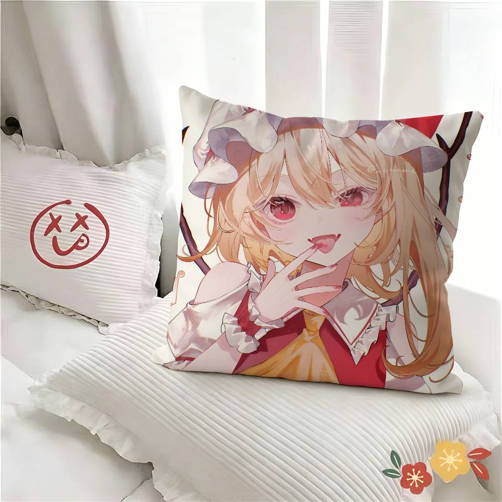 Pc Cartoon Flandre Scarlet Pillow Case Fashion Square Pillowcase Bedroom Sofa Room Ins Decoration Leisure