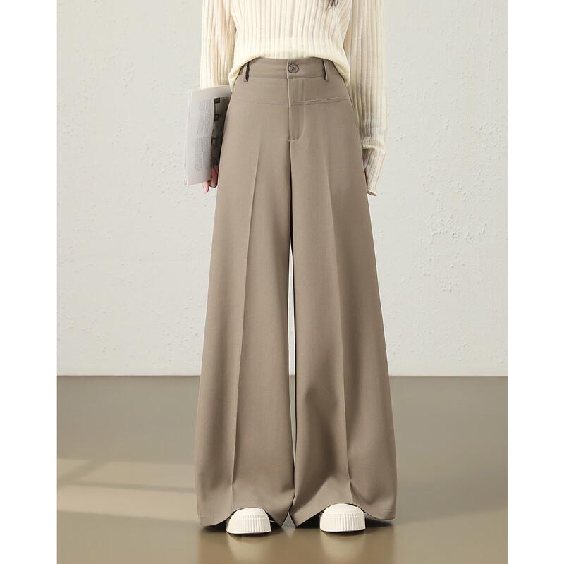 TERRE BLEUE Women's Loose Fit Straight-Leg Casual Pants