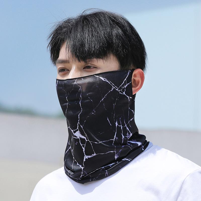 Unisex UV Protection Breathable Face Mask & Neck Gaiter with Ear Loops for Summer Cycling