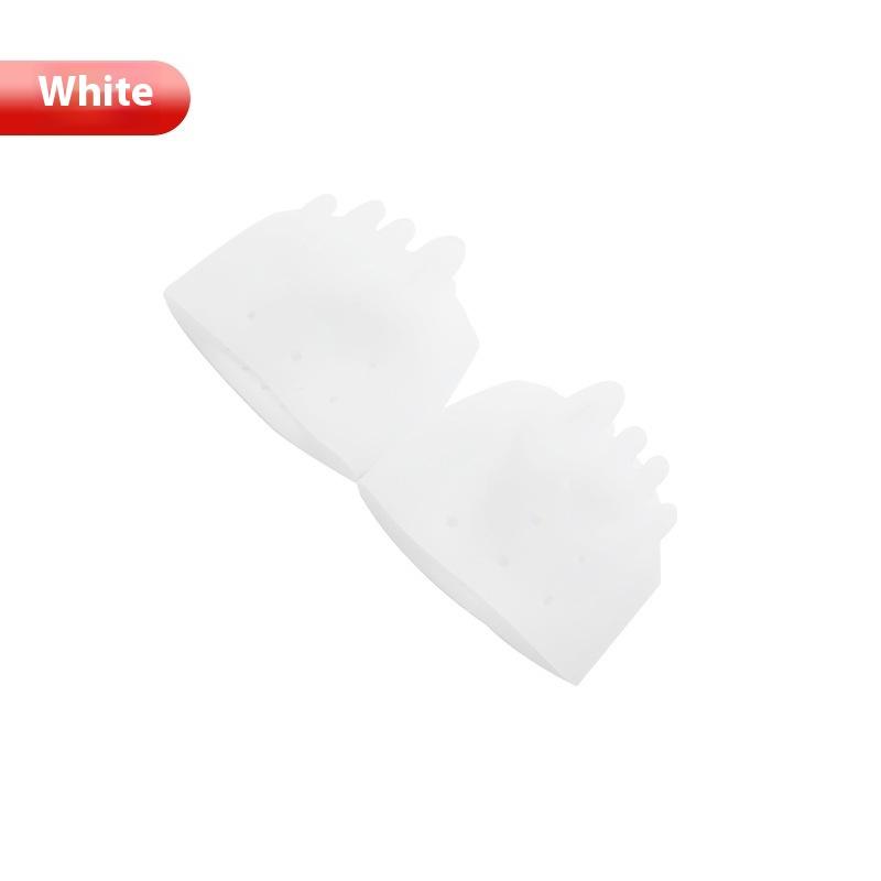 

Корректор косточки большого пальца стопы с разделителем пальцев, подушечки для передней части стопы с пятью пальцами для женской силиконовой обуви белый