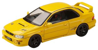 HJ64 Subaru Impreza PURE SPORTS COUPE WRX Typ R STi Version Chase Yellow Fertigprodukt HJ641079AY 1/64 (GC8)