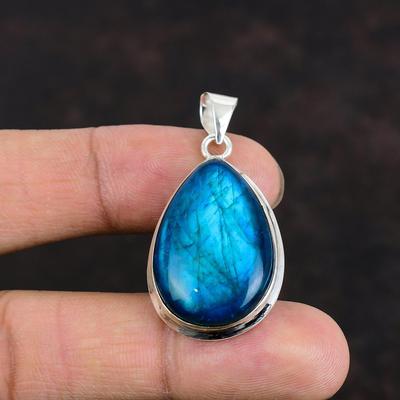 Neon Flash Labradorit Anhänger Natur Edelstein Schmuck Statement Anhänger 925 Sterling Silber Anhänger Handgemacht Silber Schmuck Geschenke für Ihn