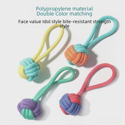 Pet Cotton Knot Toy Set: Bite-Resistant Molar Rope Ball for Dogs