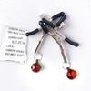 Triple-Bell Nipple Clamps Set for Women's Sensual Play and SM Experience