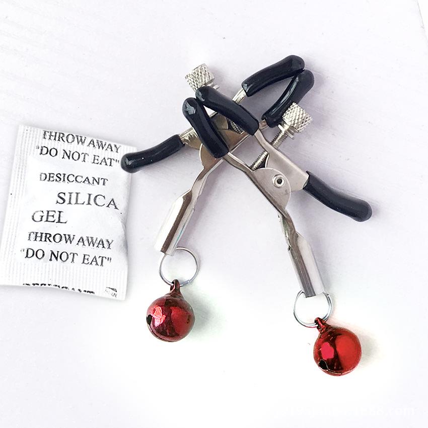 Triple-Bell Nipple Clamps Set for Women's Sensual Play and SM Experience