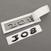 Badge Auto 3D ABS Nuove Lettere 308 Logo Emblema Cromato Nero Adesivo Decalcomania Posteriore Baule Auto Accessori Per Peugeot 308 SW GT Line