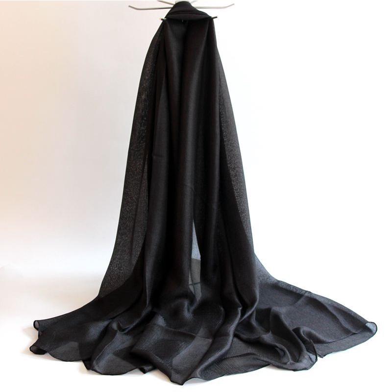 Neuer niederländischer Leinenschal für Damen, einfarbig, Baumwolle und Leinen, All-Match-Schal, Sonnenschutz, Strandtuch, Perle