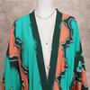 Grün Vintage Bikini Set Vertuschungen Retro Sommer Strand Kimono Kleid Frauen Sommer Beachwear Badeanzug Cover Up A1481