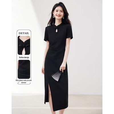 Elegant Slim Fit New Chinese Style Cheongsam Dress