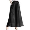 Damen Mode Doppellagige Weite Hosen Exquisite Bestickte Baumwolle Leinen Lässige Hosen
