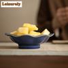 Lotus Leaf Fruit Dishes Retro Pastry Plate Fruit Plate Trinket Dish Household Serving Tray Tea Ceremony Supplies Ornaments Craft