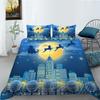 Christmas Series Quilt Cover Pillowcase Three-Piece Set Children'S Gift Digital Printing Polyester