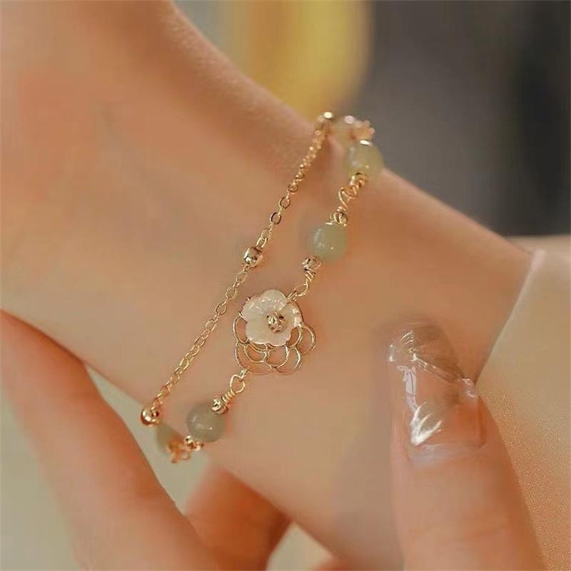 

Sparkling Bracelet For Women Double-deck copper Color Adjustable Hand Chain Fine Fashion Zircon Wedding Party Gift Accessories