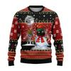3D Gedruckter Schneemann Weihnachtspullover Für Männer Frauen Niedliches Schnee Muster Kapuzenpullover Lässig Harajuku Locker Kinder Oberteile Rundhals Pullover