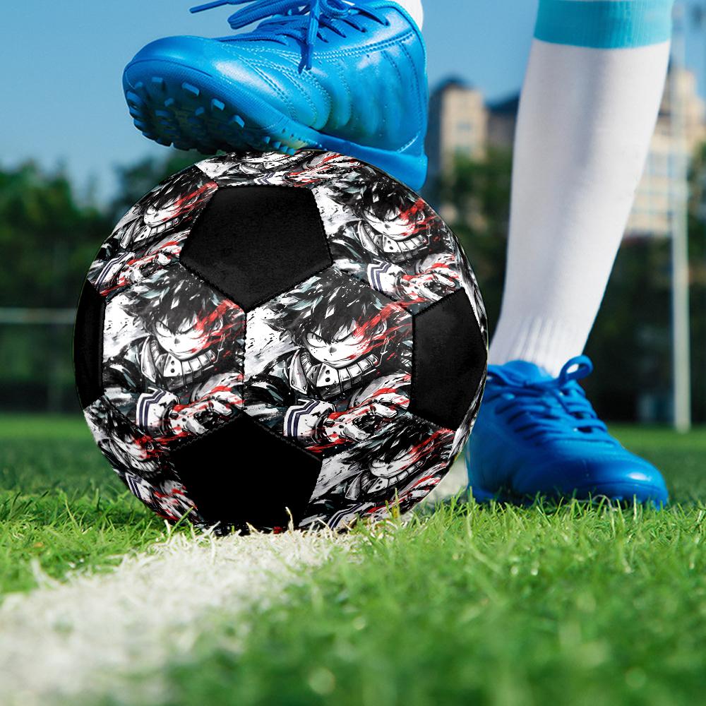 Soccer Ball Colorful Machine Stitched PVC Size 5 Team Training Competition Ready Durable High-Bounce Cool Sports Gift