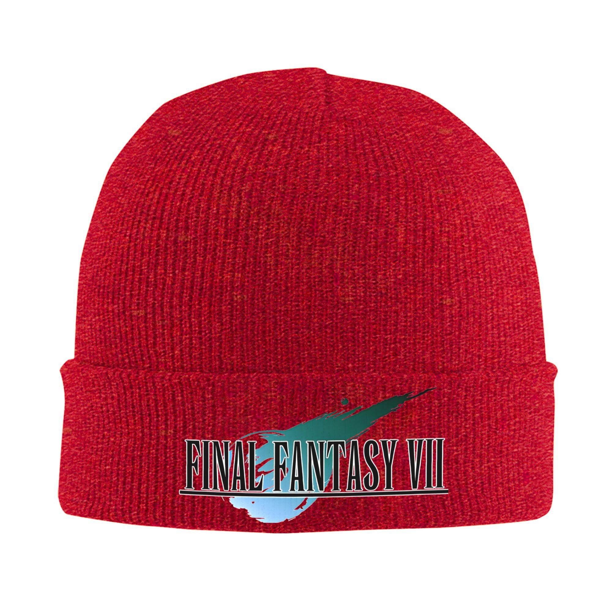 

Finals Fantasyed VII Logo Merch Winter Warm Rib Knit Cuffed Beanie For Women Unisex Knitted Caps Game Beanies Skullies One Size