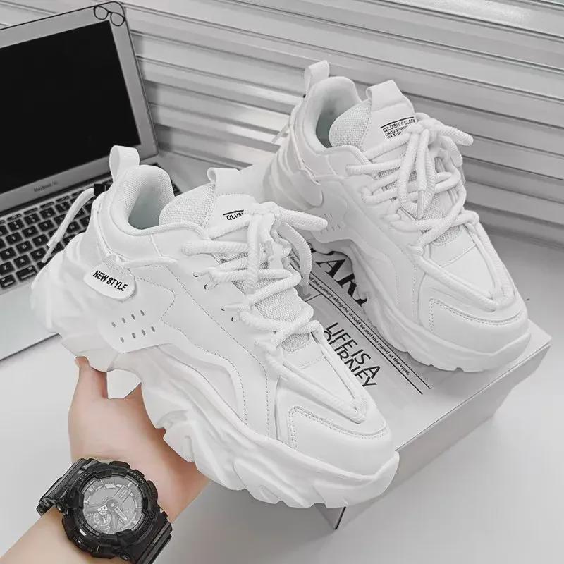 Чоловічі літні дихаючі модні кросівки для бігу Black Warrior - Товста підошва, Універсальні, Модні, Чорні кросівки тата