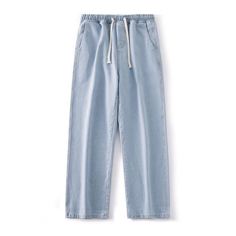 2024 Men's Oversized Y2K Baggy Wide Leg Jeans Denim Hip Hop Streetwear Trousers Vintage Joggers Track Pants Drawstring Jeans For Men Sweatpants Korean