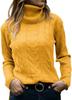 2026 Autumn/Winter Retro High Neck Solid Color Knit Sweater for Women
