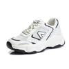 Sneakers women's spring summer 2025 new casual women's shoes through the net running single shoes women's thick soles increase height leather dad