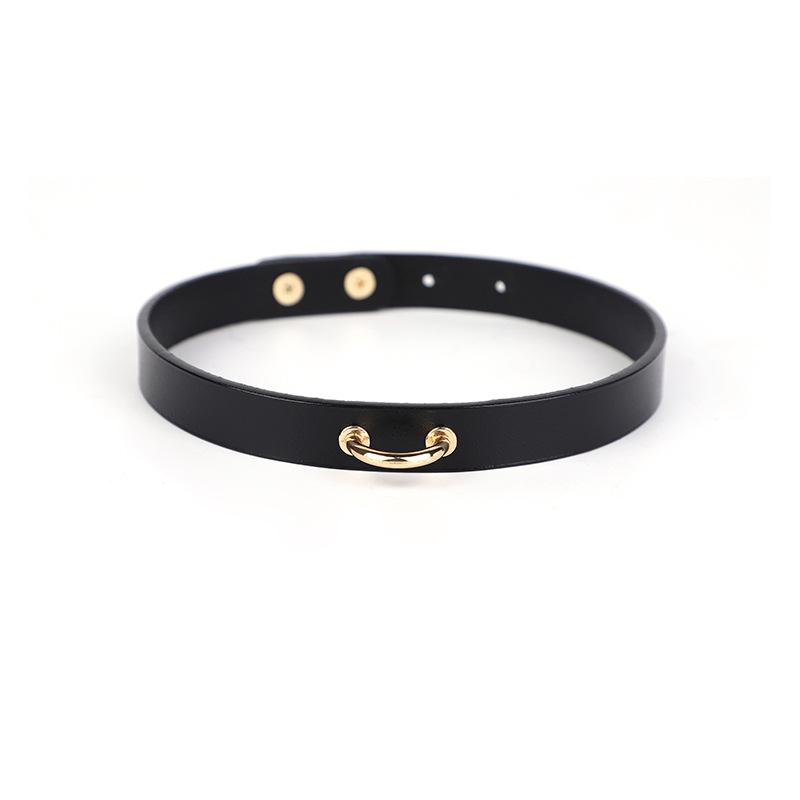 Collar Genuine Leather Series Slave Bed Neck Restraint Belt Strap for Couple Bondage Erotic Fun Sex Toy for Adult Female