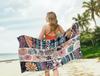 Flowers Pattern Beach Towel for Family Stuffs Friends Gifts Quick-Dry For Bath Yoga Tourism Beach GYM Camping Swimming Towel