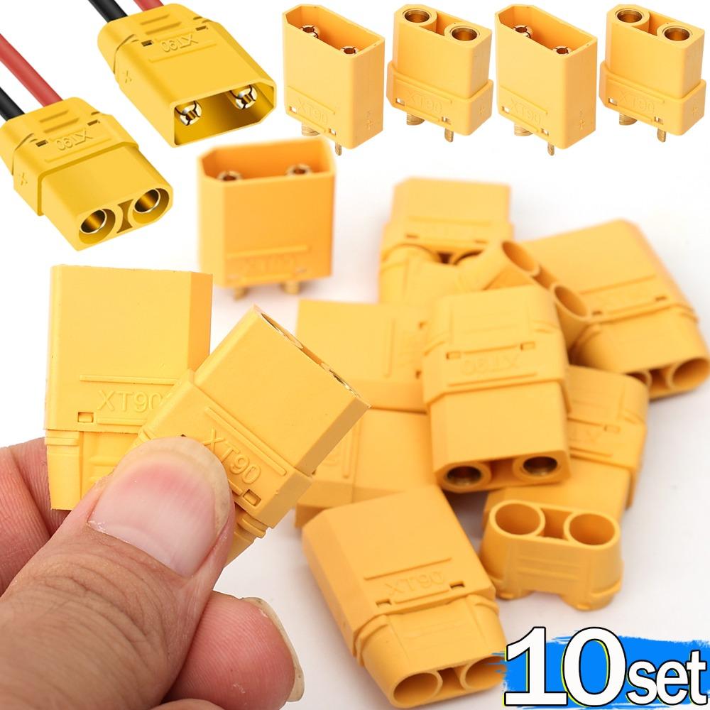 High Current XT90 Male Female Connector with Cover Welding Terminal Connector for Lithium Polymer Battery Model Charge Lead Plug