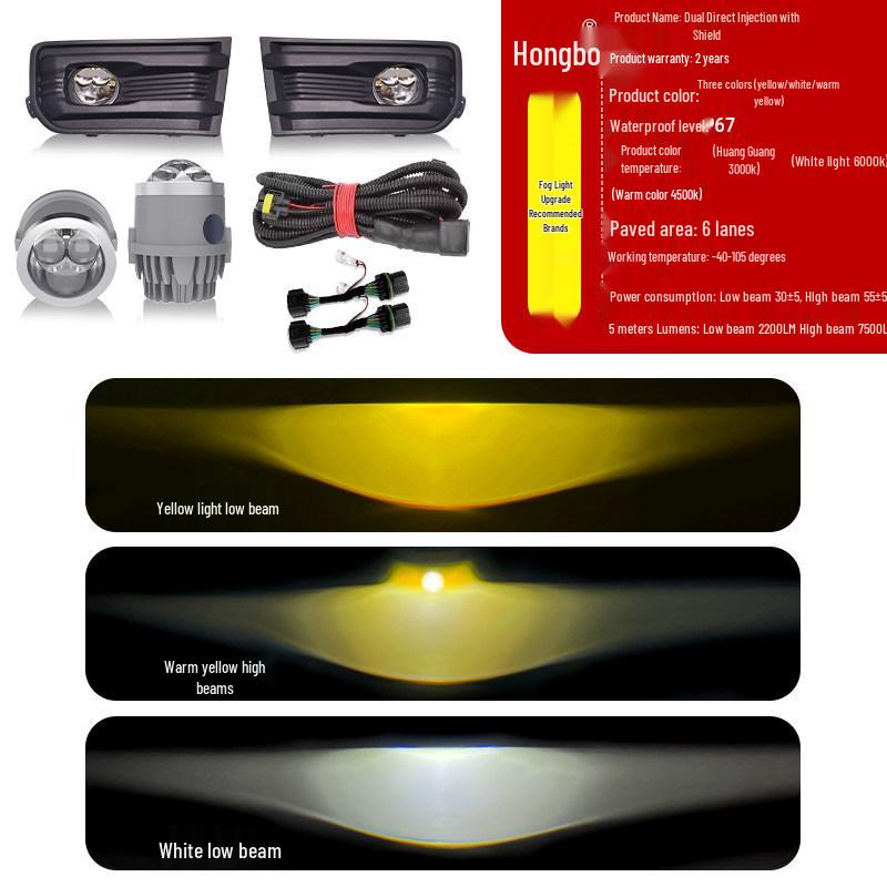 Haval H5 Fog Light Upgrade for 23-25 Models - Dual-Light Projector for H5 & Tengyi C50, Lighting Enhancement for H2 Fog Light - Single