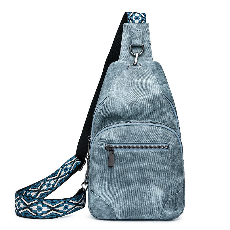 Sling Bag for Women Vegan Leather Crossbody Bags Fanny Pack Sling Purse Backpack Shoulder Bag Women's Trendy Travel Pack with Adjustable Guitar Strap