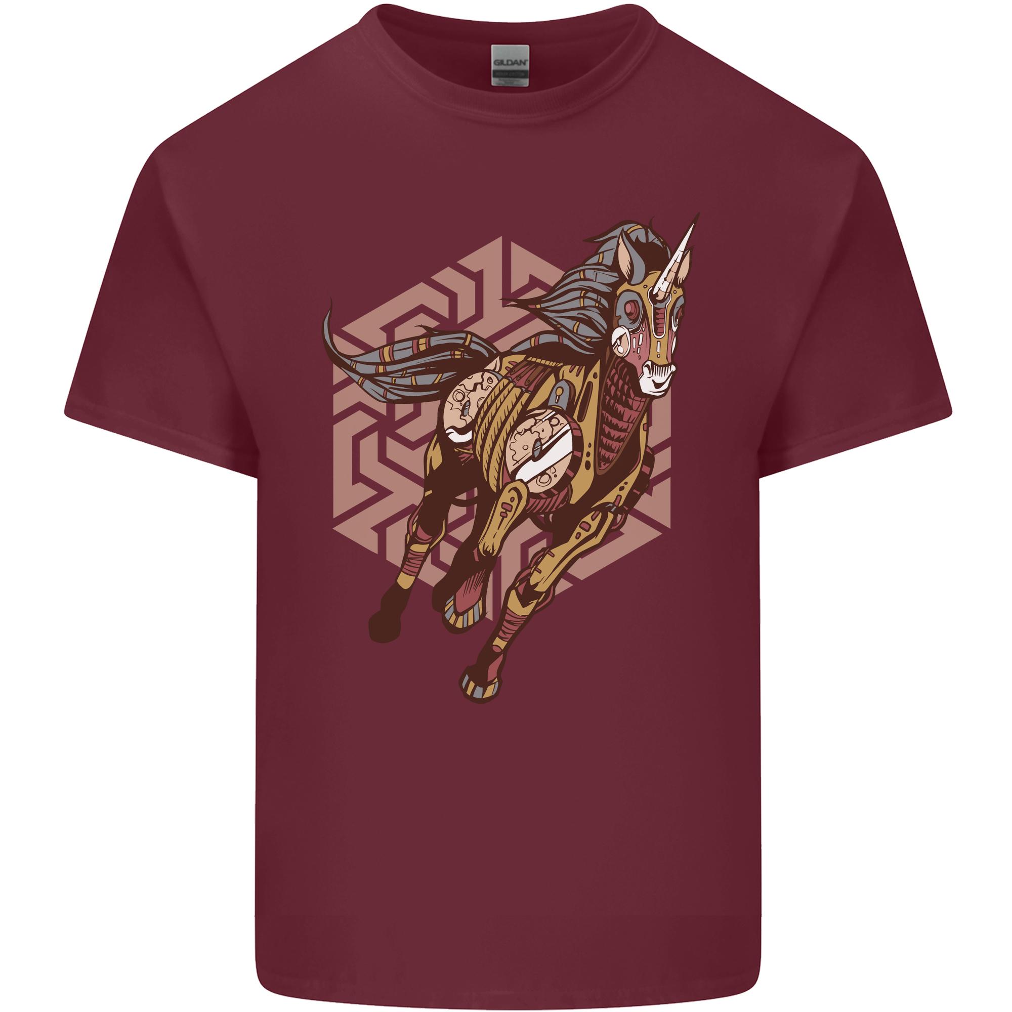 Steampunk Unicorn Unisexs Light Cotton TShirt S