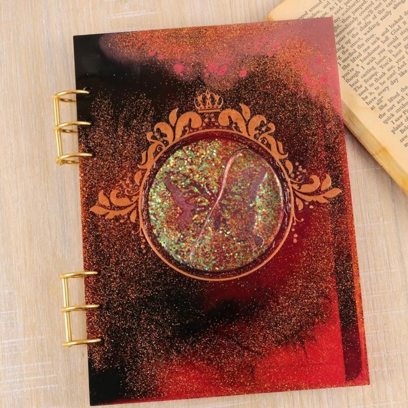 Quicksand Notebook Cover Resin Mold DIY Crystal UV Epoxy Silicone Molds Transparent Book Creative Resin Casting Molds
