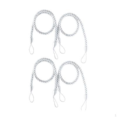 Lot de 4 embrasses de rideaux torsadées en satin épais et solides pour la décoration de la chambre