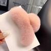 Hair Claw Soft Plush Cover Women Hair Clip Strong Spring Back Head Hair Clamp Party Holiday Hair Accessory