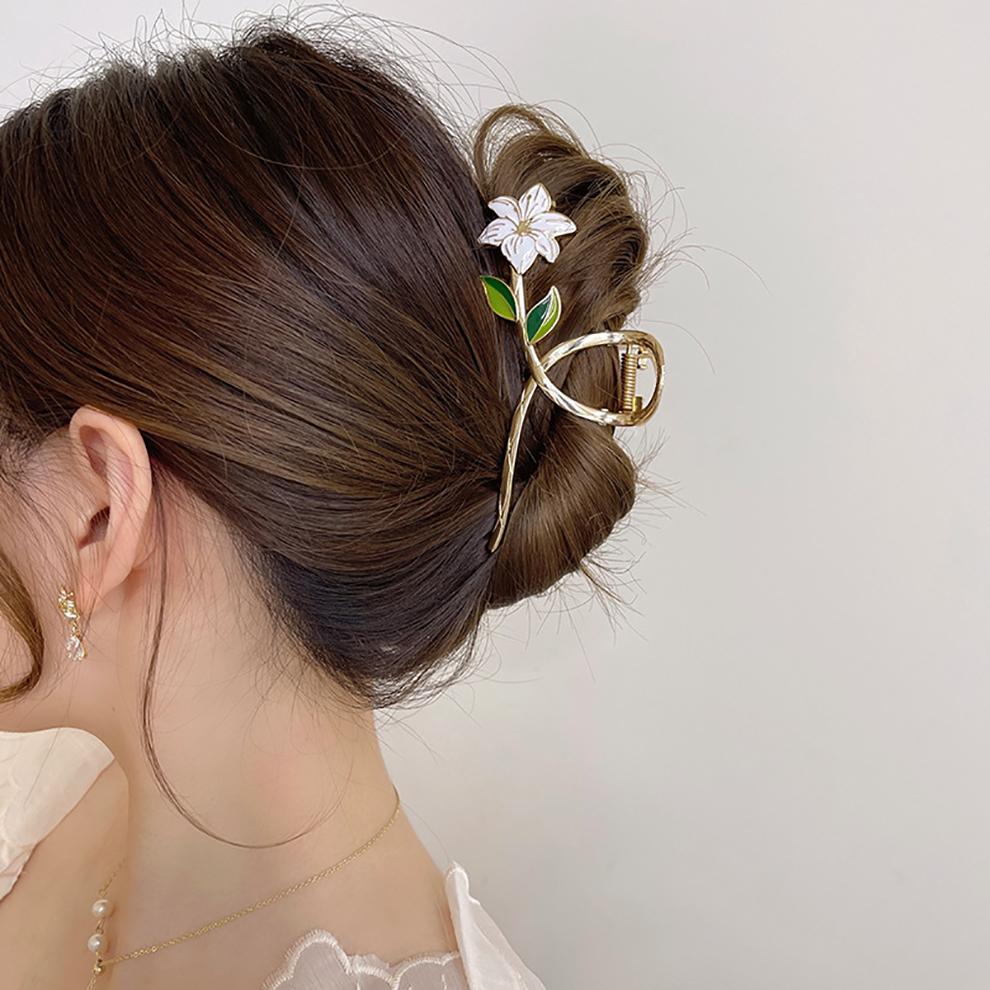Lily of the Valley Hair Claws For Women Fashion Hair Clip Metal Hair Crab Hair Accessories Headwear