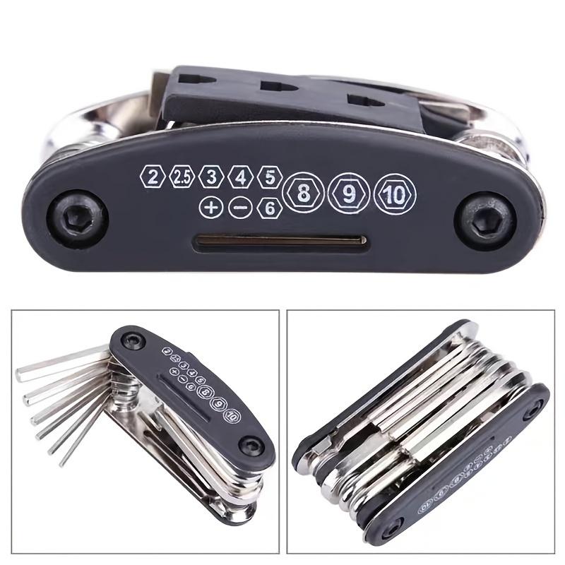 Bicycle Repair Tool Maintenance Combination Tire Mending 16 In One Tool Multi-functional Folding Repair Tool Wrench Set