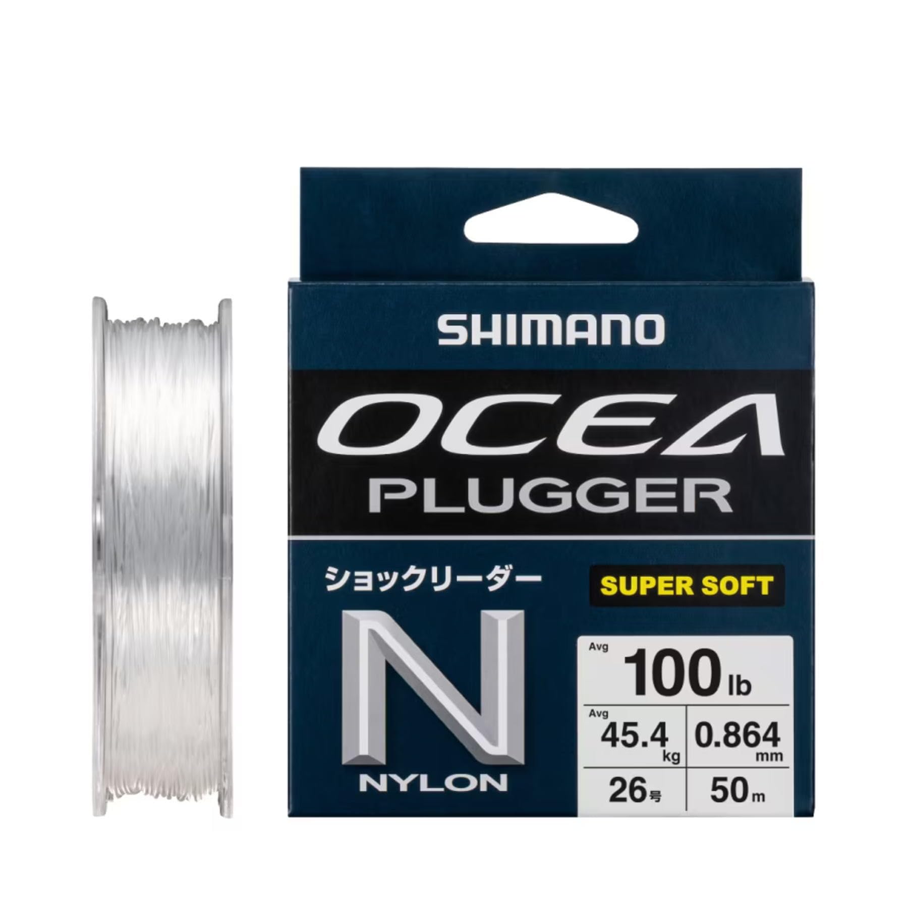 Shimano Ocea Plugger Nylon Leader 50m Pure Clear LA-A51Z #26 (100lb)