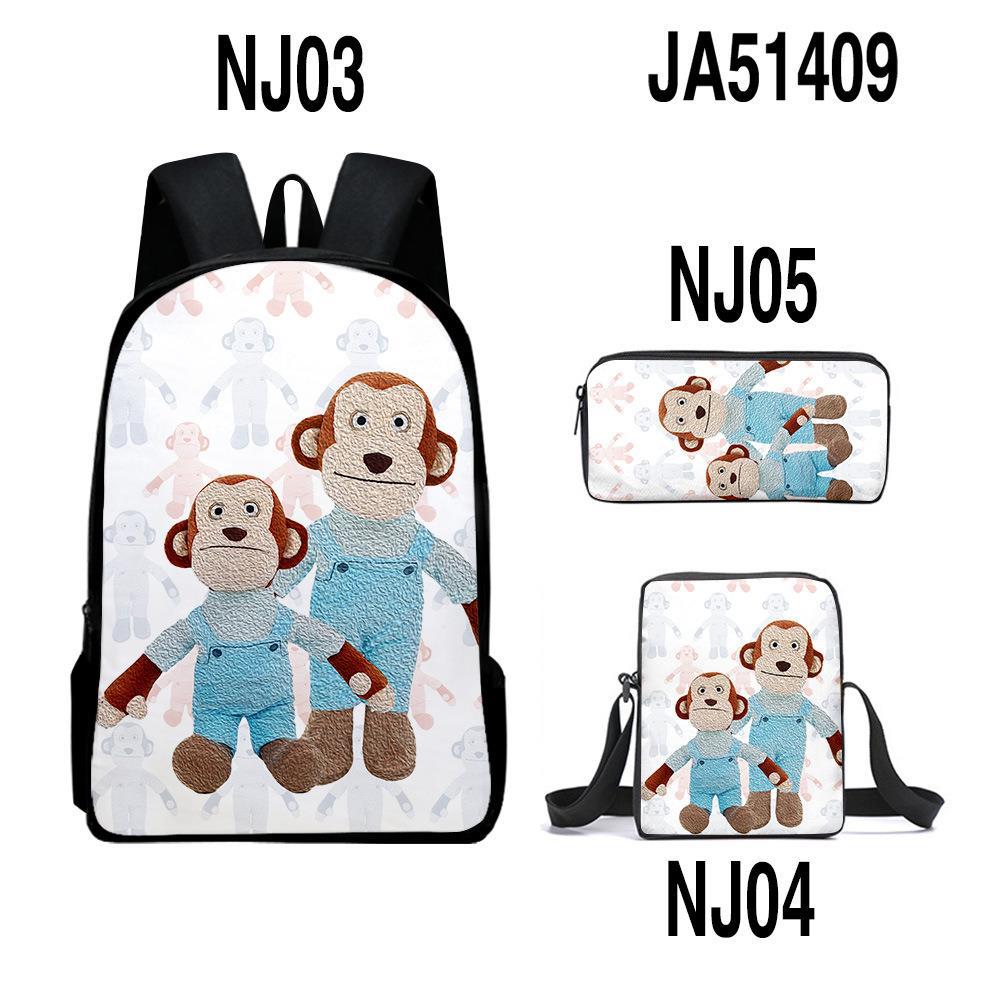 Classic Amanda the Adventurer 3D Print 3pcs/Set Pupil School Bags Laptop Daypack Backpack Inclined Shoulder Bag Pencil Case