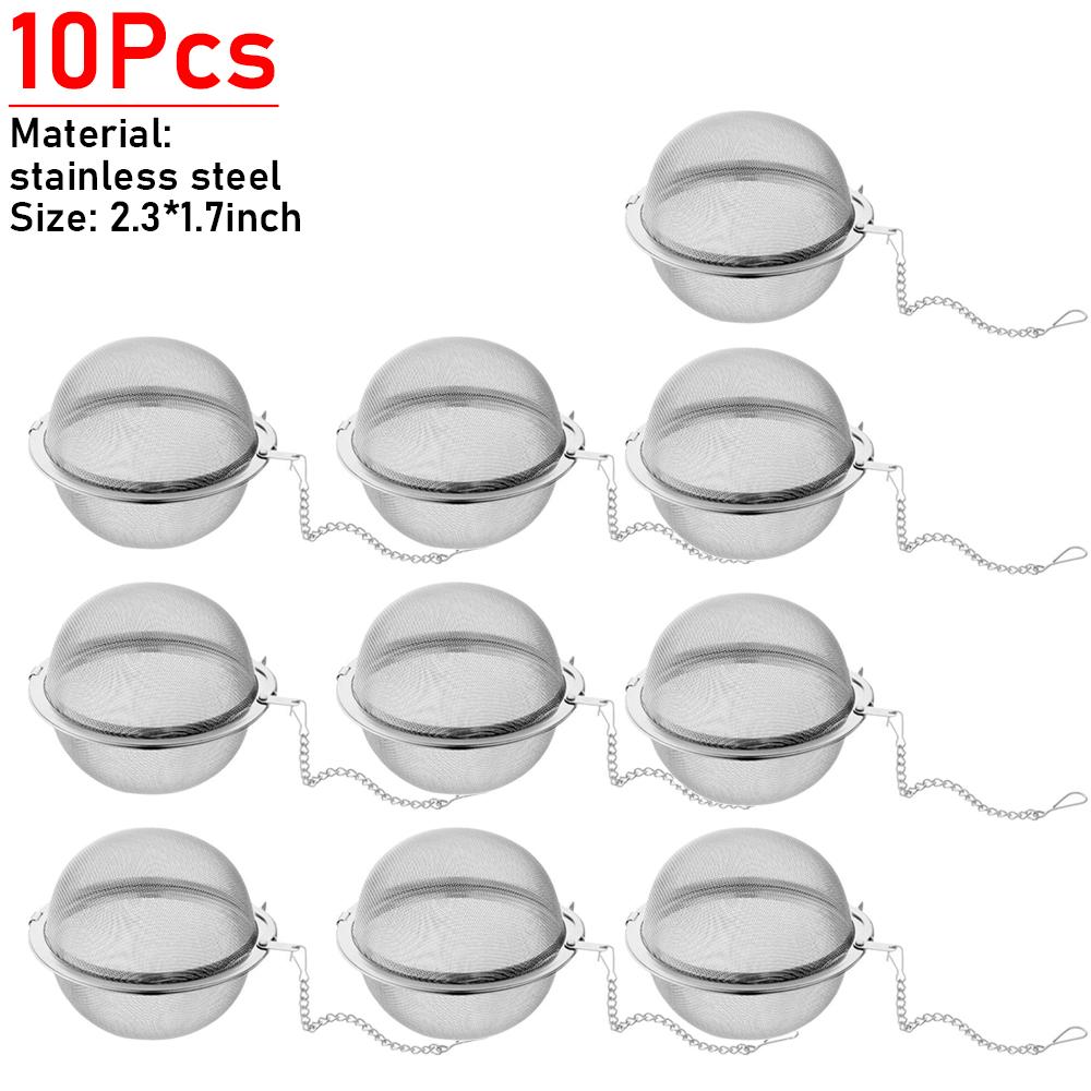 6-20Pcs 304 Stainless Steel Tea Infuser Sphere Locking Spice Tea Ball Strainer Mesh Infuser Tea Filter Strainers Accessories