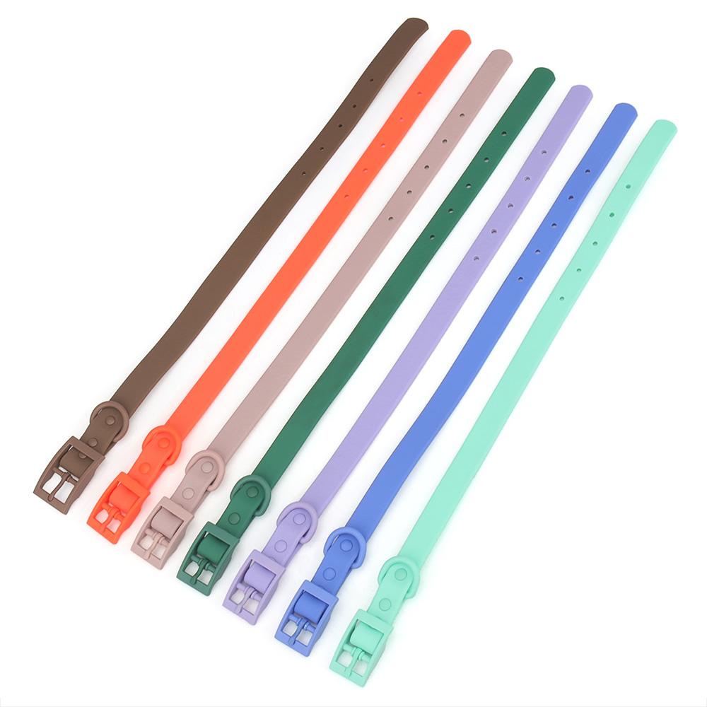 XS/S/M/L/XL Dog Collar Adjustable PVC Waterproof Pet Cat Collar for Small Medium Big Dogs Imitation Silicone